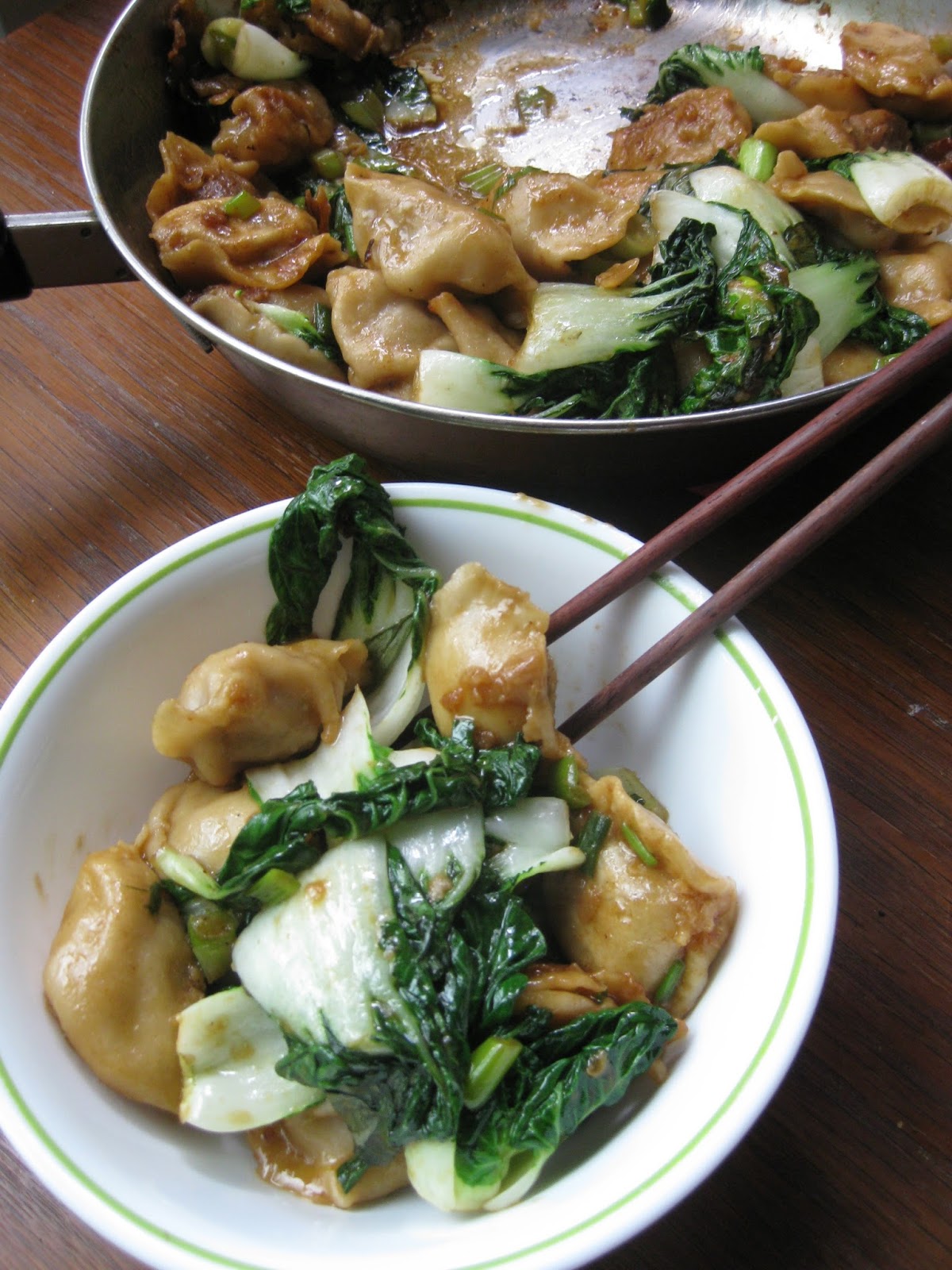The Pittsburgh Kitchen Chinese Dumplings & Bok Choy Stirfry