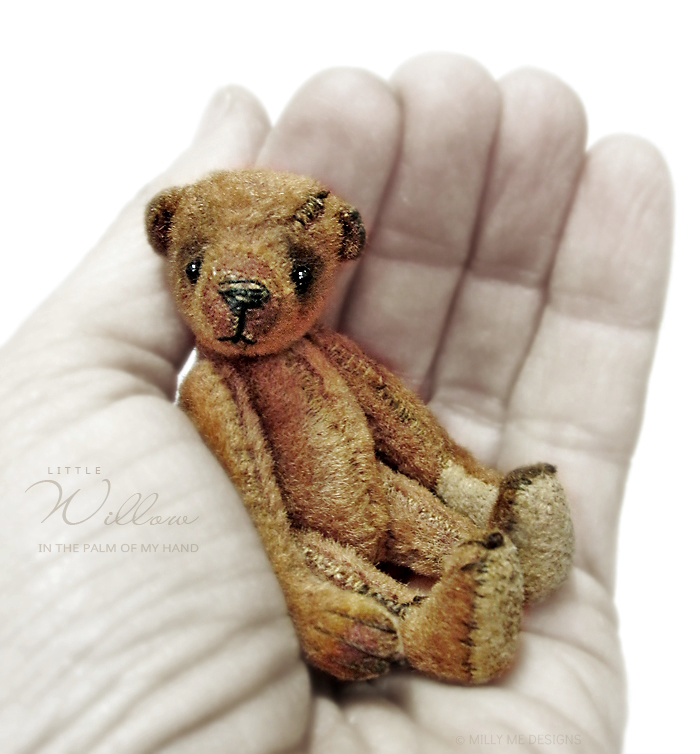 miniature teddy bear, viscose mohair