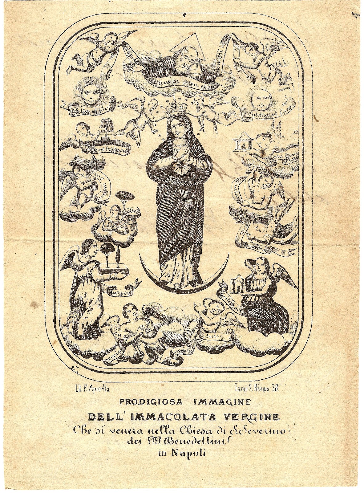 Filiconiomania Santi Tra Le Mani L Immacolata Concezione Della Litografia Apicella