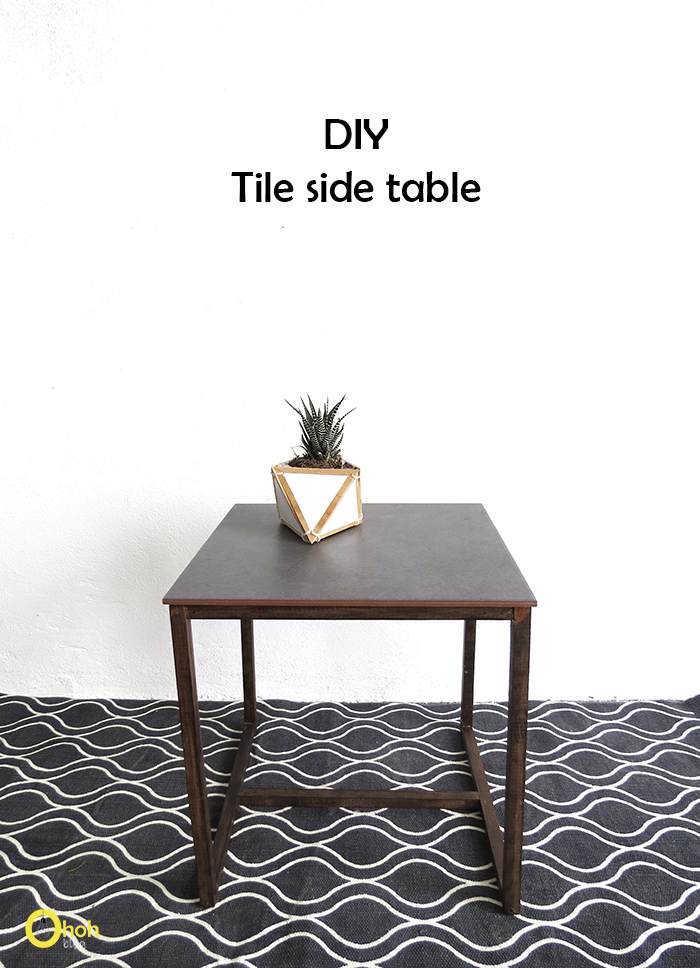 DIY tile side table Ohoh Blog