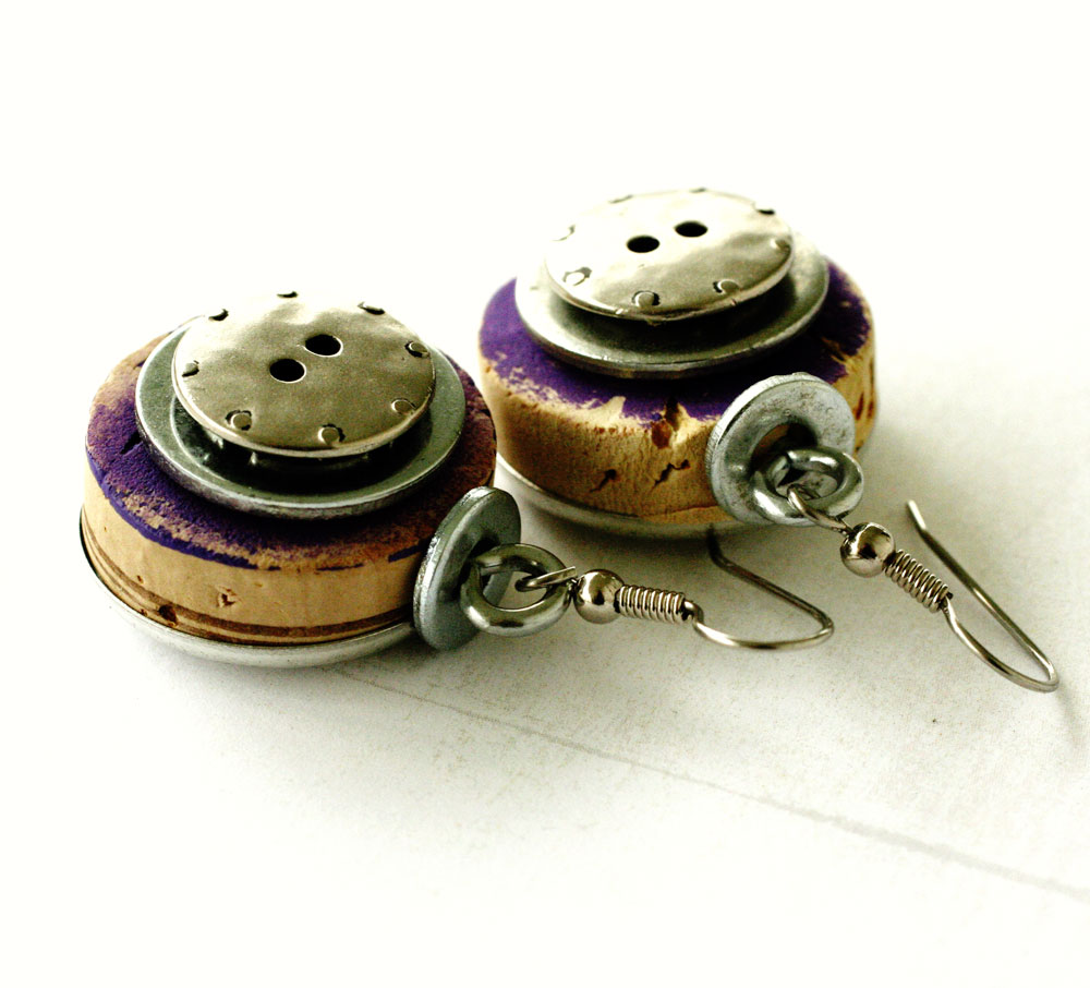 Wine Cork Earrings
