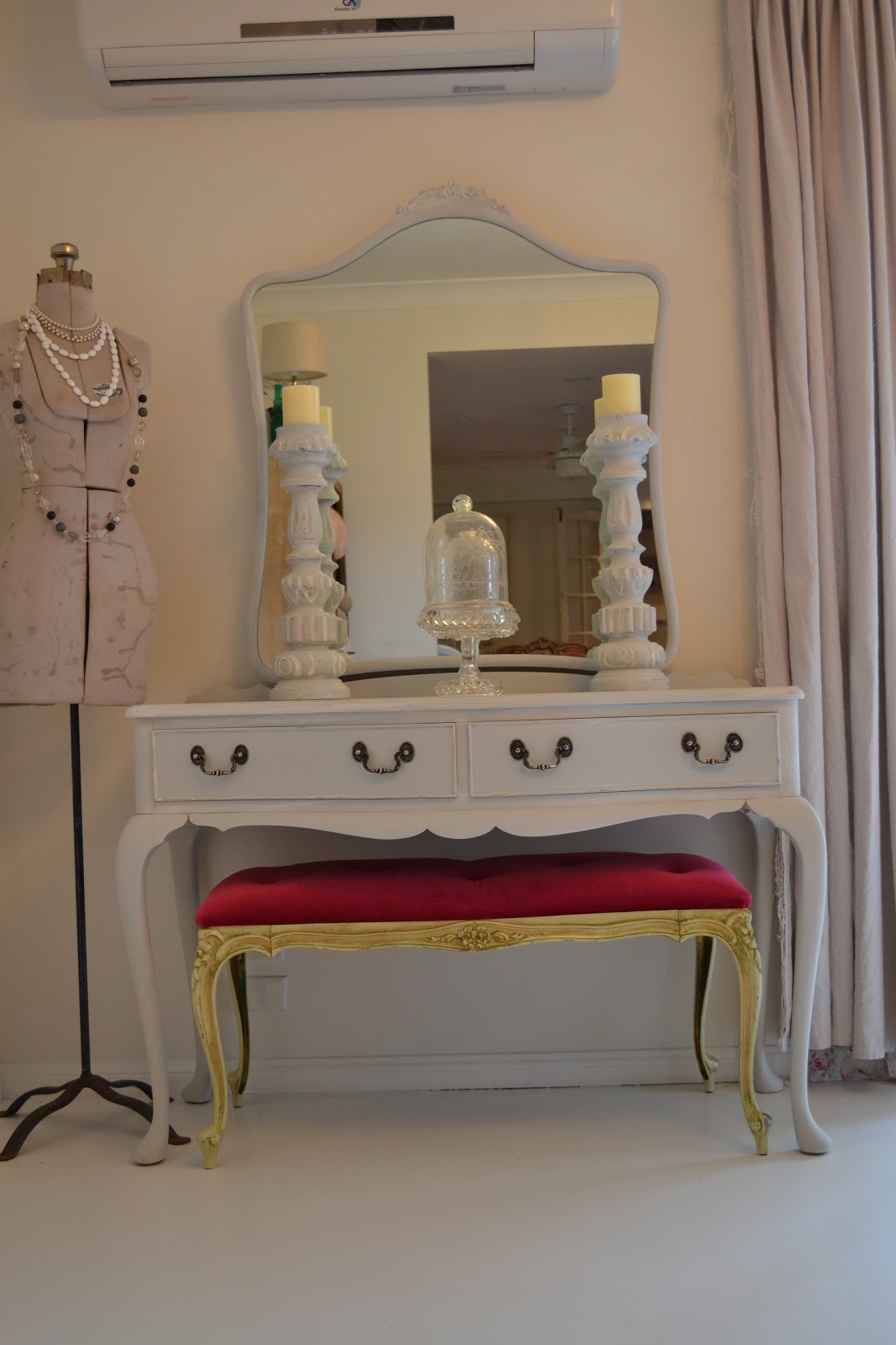 Dressing Table Makeover Paint Me White