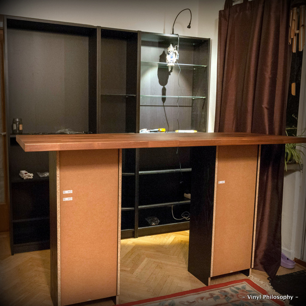  Vinyl Philosophy DIY Home Bar built from IKEA Stuff