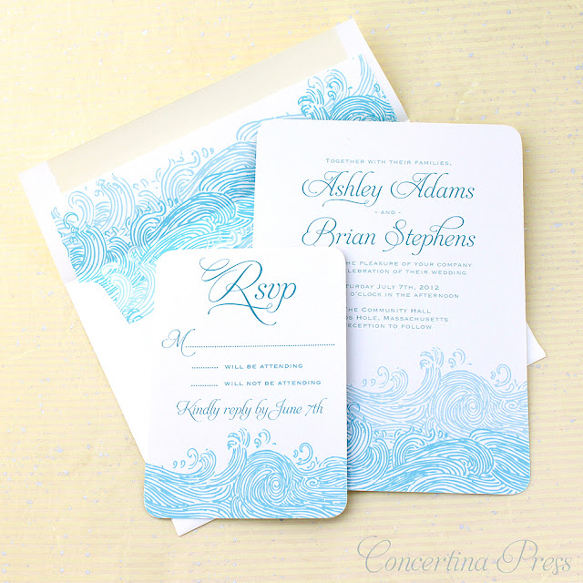 Cape Cod wedding blog photo from Concertina Press - Stationery and Invitations about The perfect invitations for a boat wedding!