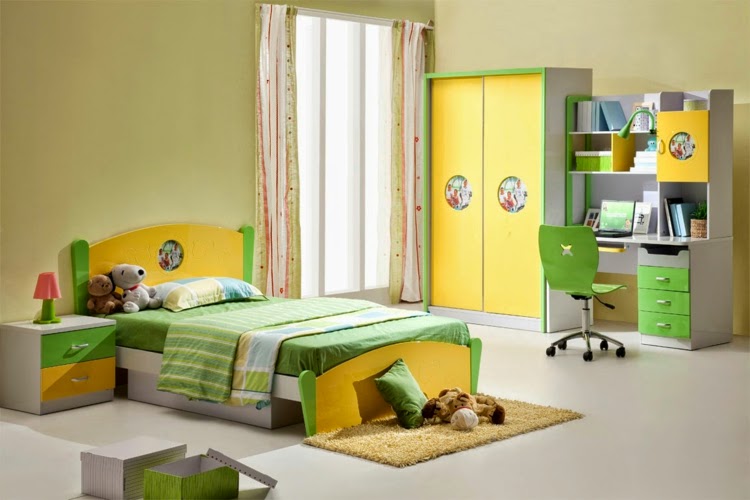 Dormitorios decorados en amarillo y verde - Ideas para decorar dormitorios
