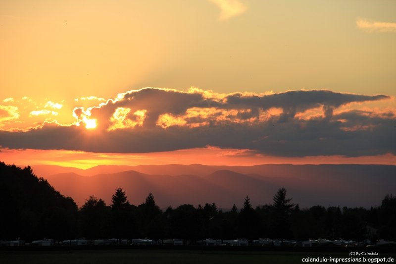 Sonnenuntergang Schwarzwald Vogesen