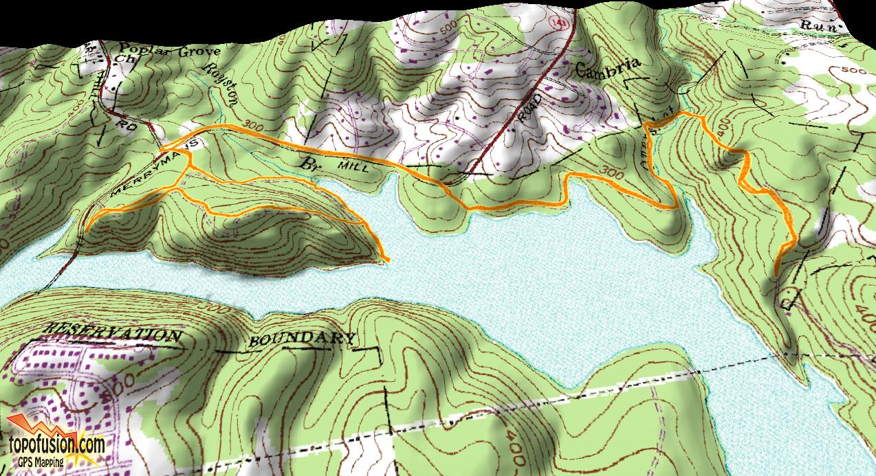 Printable Topo Map Of Loch Raven S Trails Hikes Aroun vrogue.co