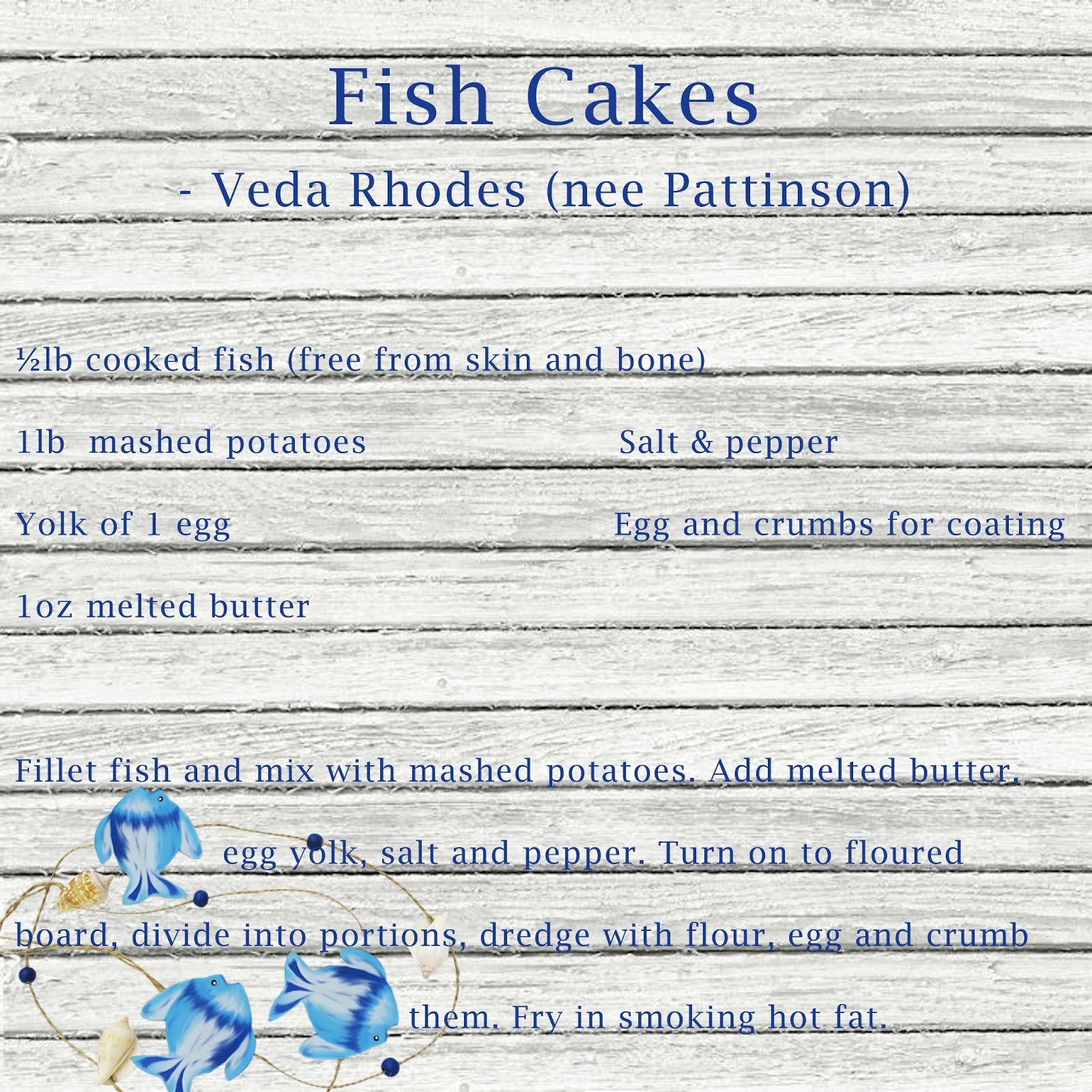 Secret Family Recipes: Fish Cakes