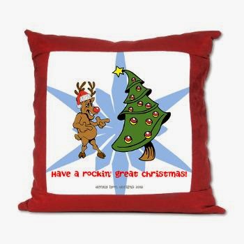 Rockin' Christmas Suede Pillow