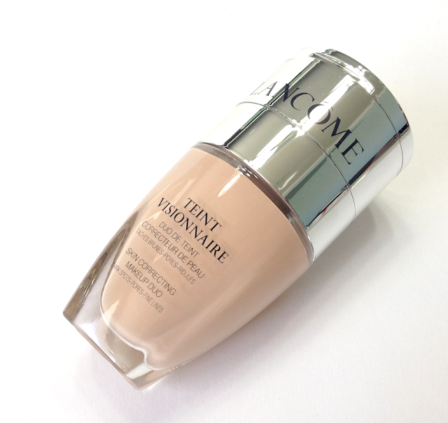 Lancome Teint Visionnaire foundation Skin Correcting Makeup Duo  #100 Ivoire Review and Swatches