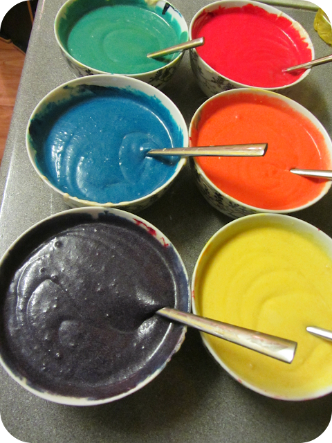 rainbow cake mix, rainbow cake, make a rainbow cake, how to
