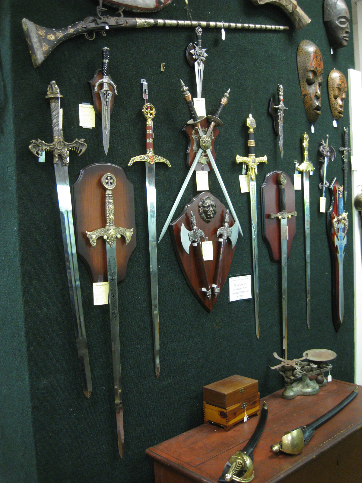 Antiques, Art, and Collectibles Antiques mall, Antique swords and