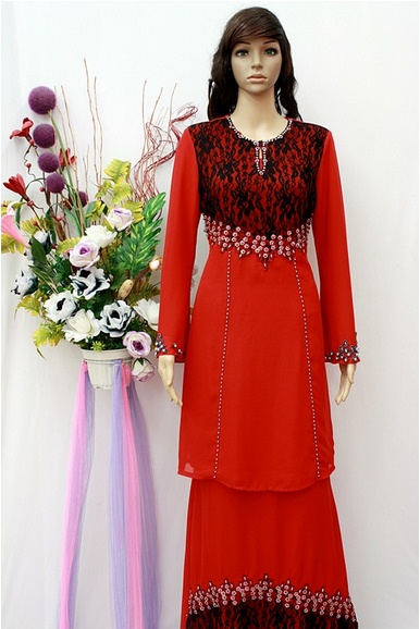 ZM1533BK Baju Kurung Fesyen - Merah
