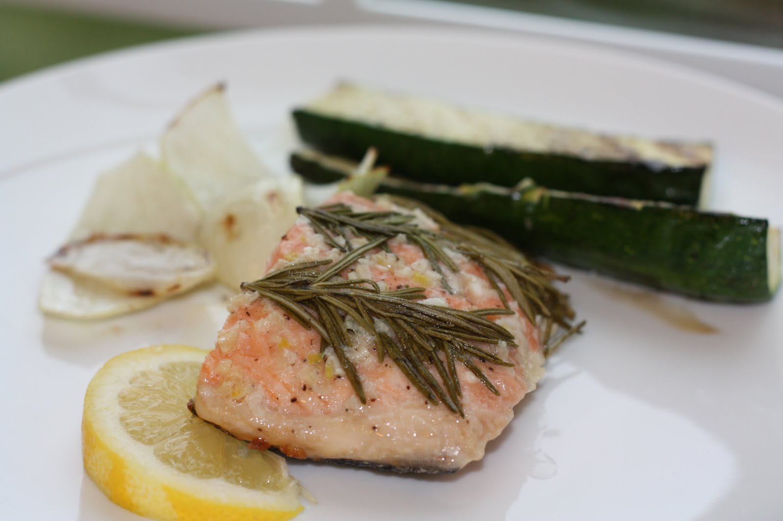Carly's Kitchen Sunday Dinner Rosemary Garlic Salmon