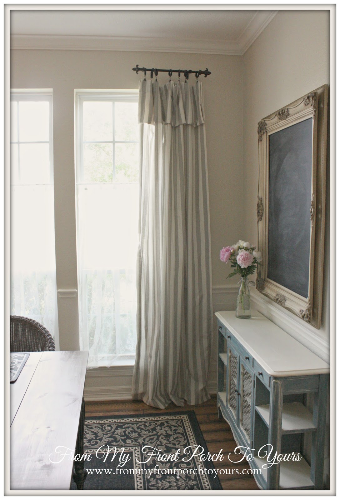 From My Front Porch To Yours: New Dining Room Curtains & My Favorite Flower