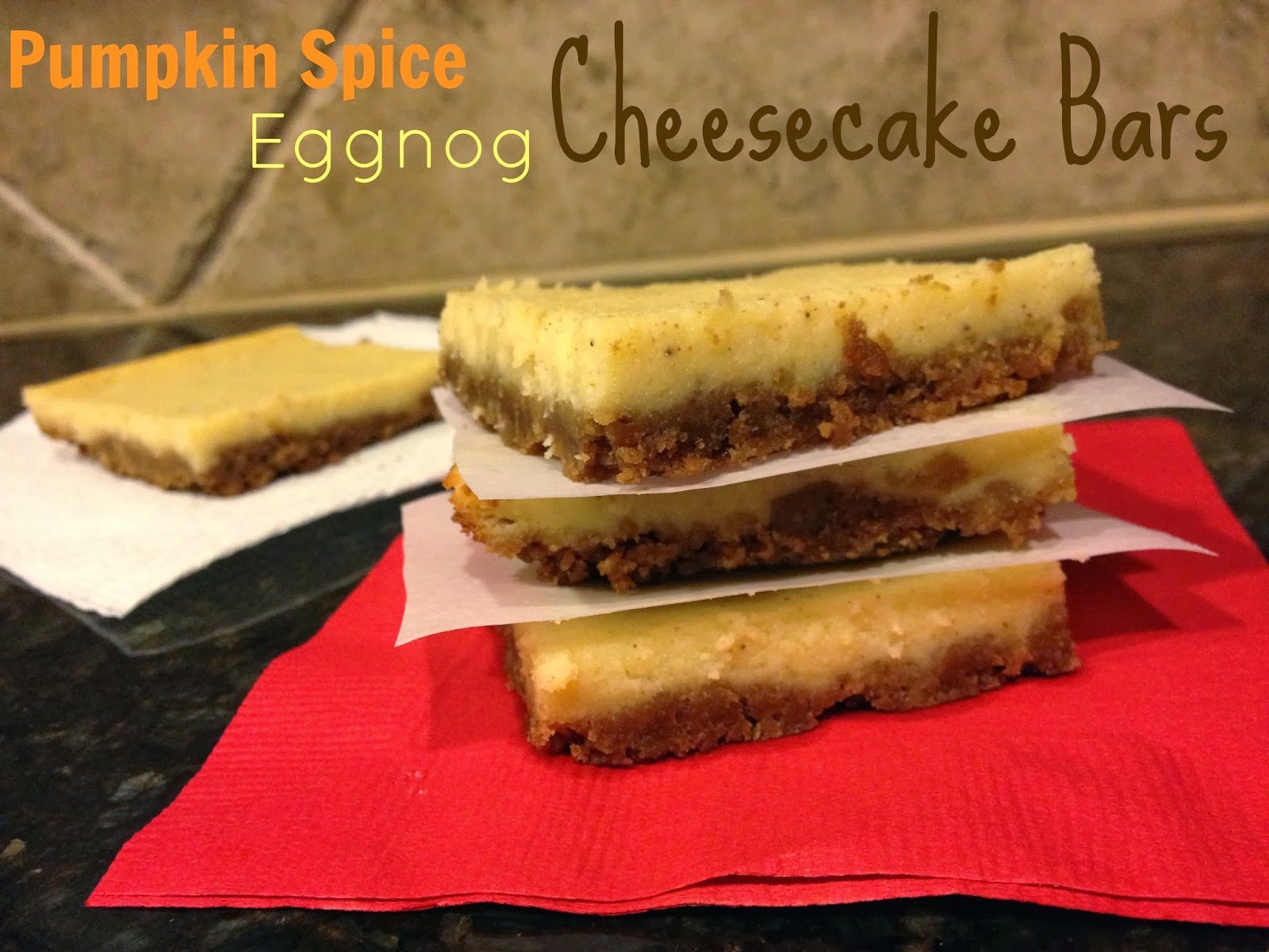 Butter is Everything Pumpkin Spice Eggnog Cheesecake Bars