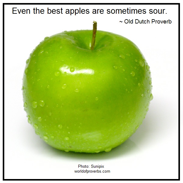 World of Proverbs: Good-looking apples are sometimes sour. ~ Dutch