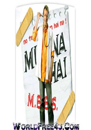 Poster Of Bollywood Movie Munnabhai MBBS (2003) 300MB Compressed Small Size Pc Movie Free Download worldfree4u.com