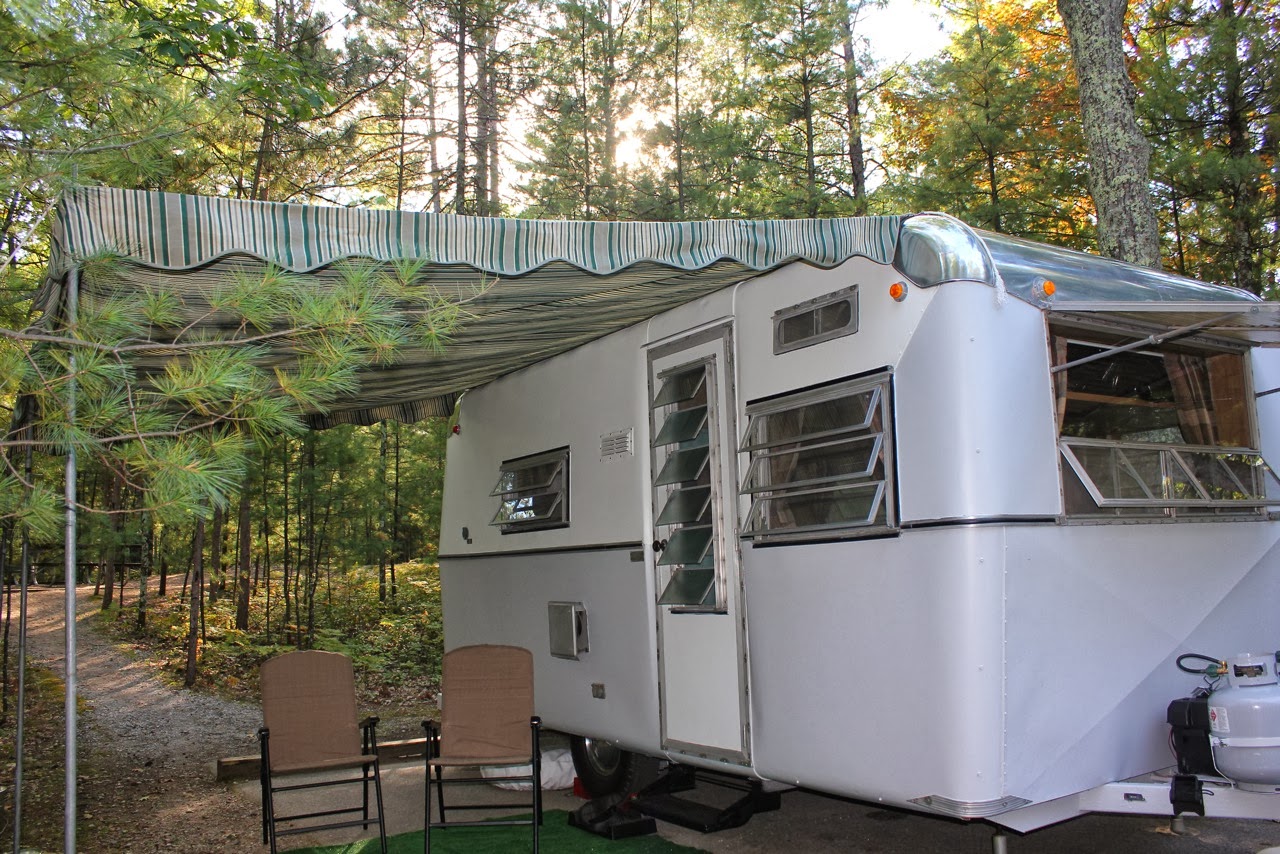Vintage Awnings: Stand Out From the Vintage Trailer Crowd Rope And Pole Awnings For Campers