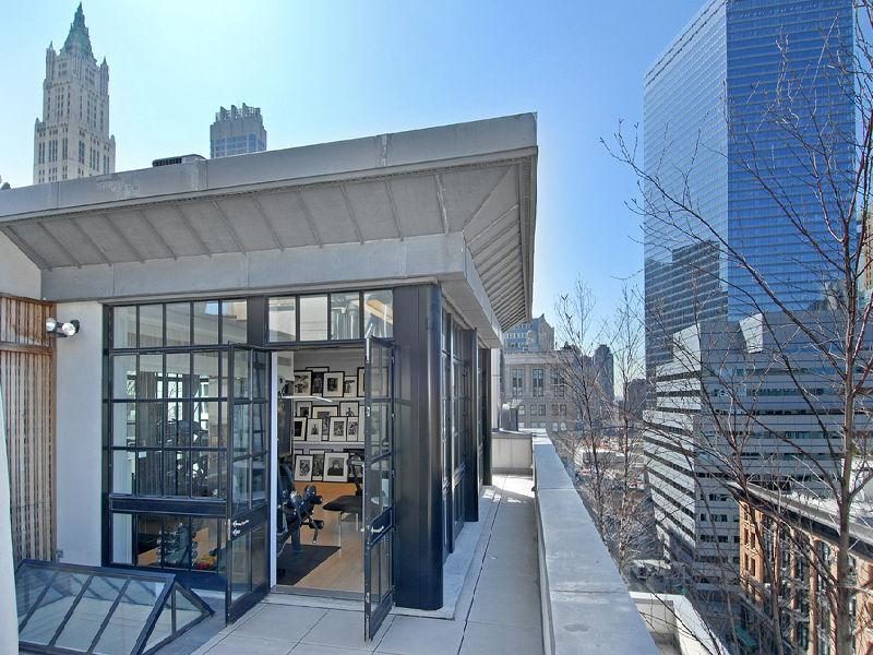Photo of exit on the balcony of rooftop penthouse in Tribeca