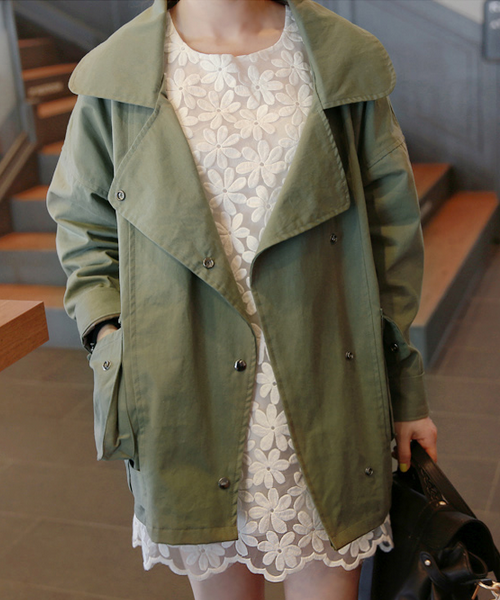 [Miamasvin] Wide Collar Jacket KSTYLICK Latest Korean Fashion K