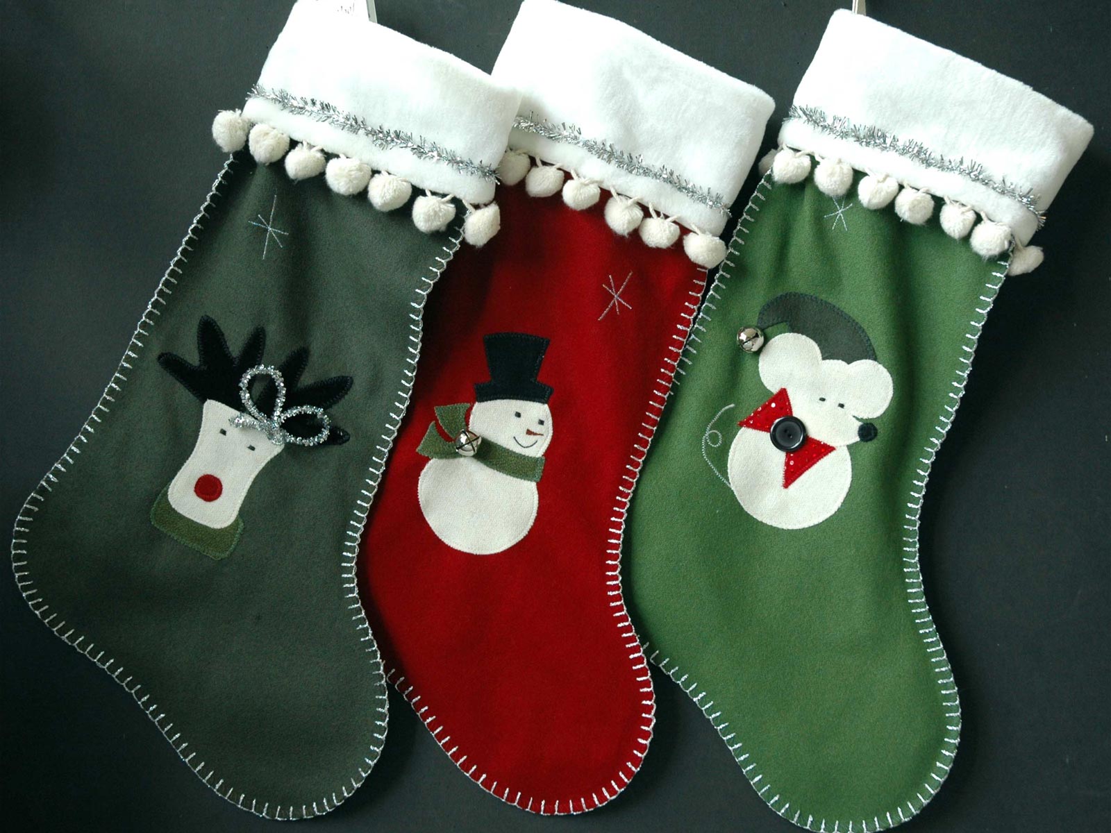 Christmas socks on the Wall HD Wallpaper The Wallpaper Database