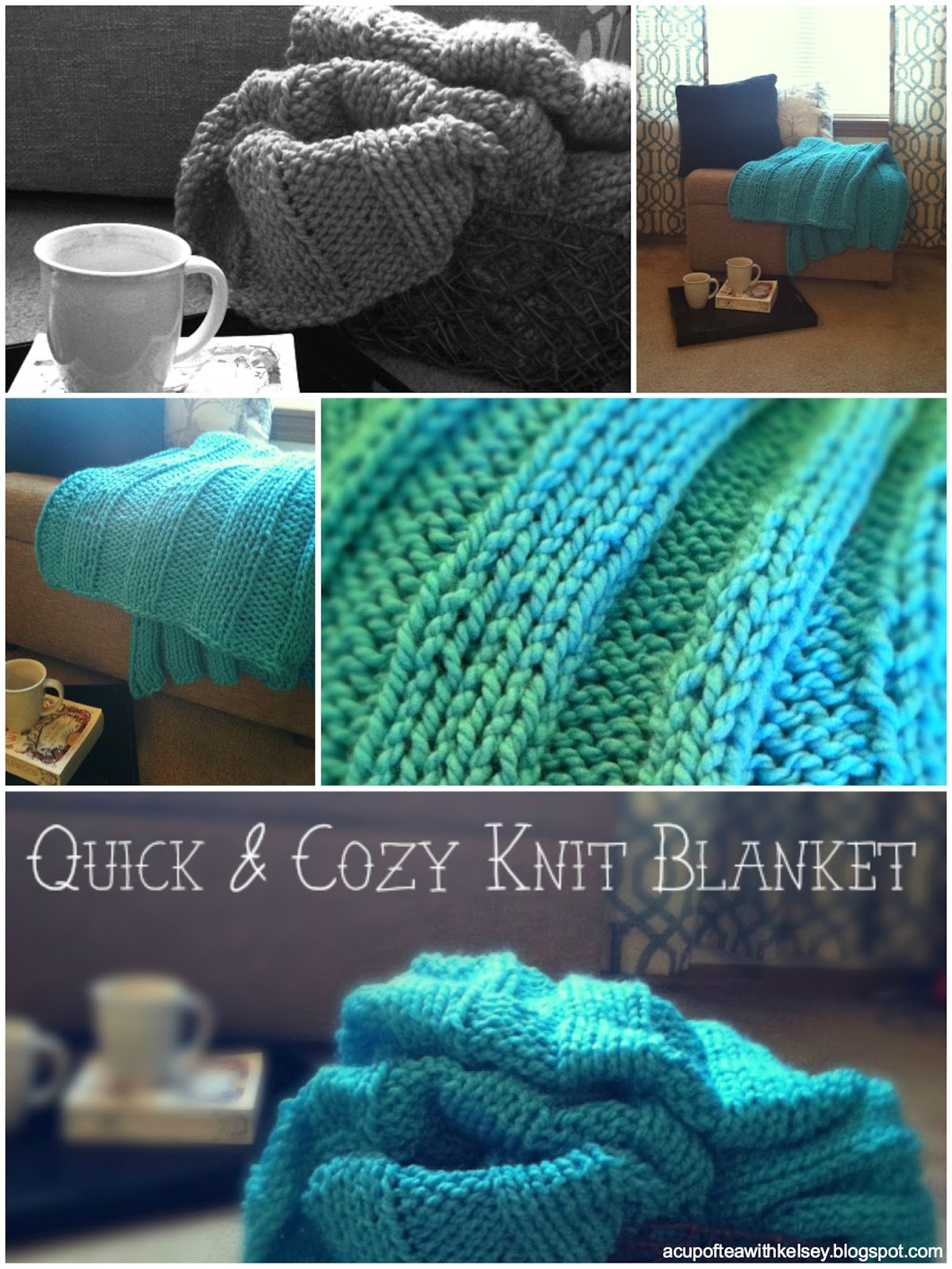A Cup of Tea with Kelsey Quick & Cozy Knit Blanket