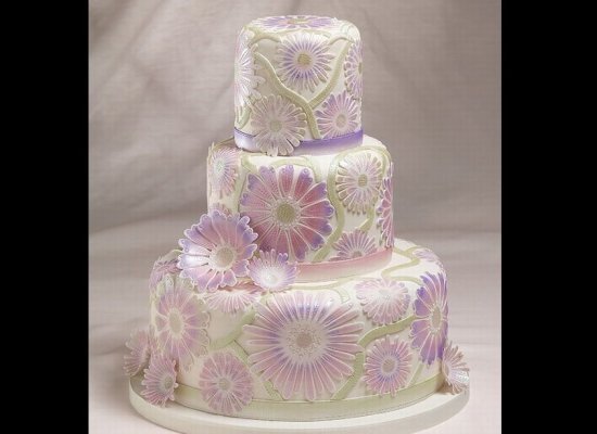 Romantic Wedding Cake Royal Blue Romantic Wedding Cake White Floral