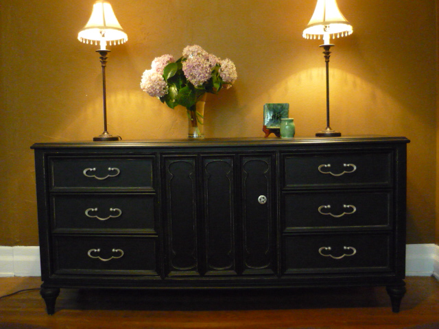 Furniture Rehab Kroehler Buffet Or Dresser With Mirror