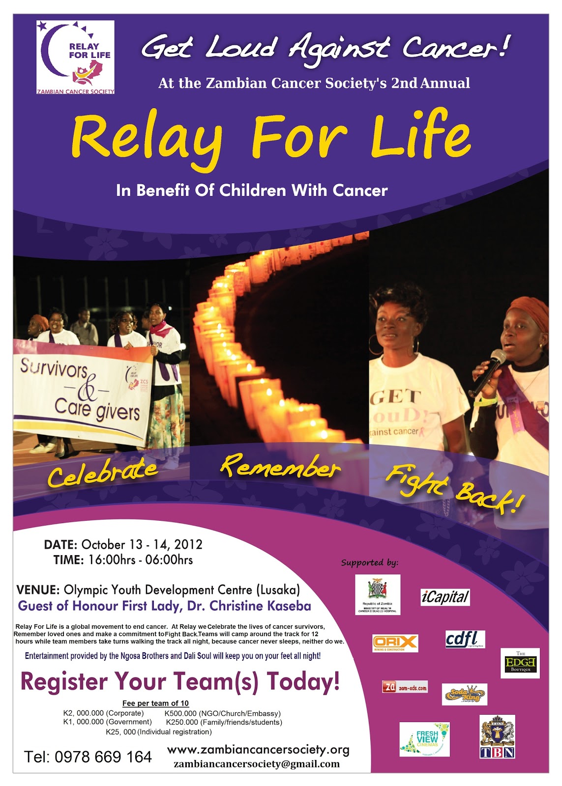 Say it Loud, Say it Clear Relay For Life 2012