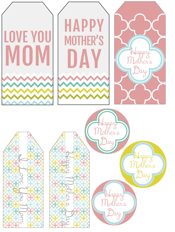 Free Printable Mother's Day Gift Tags, HandmadeintheHeartland.com