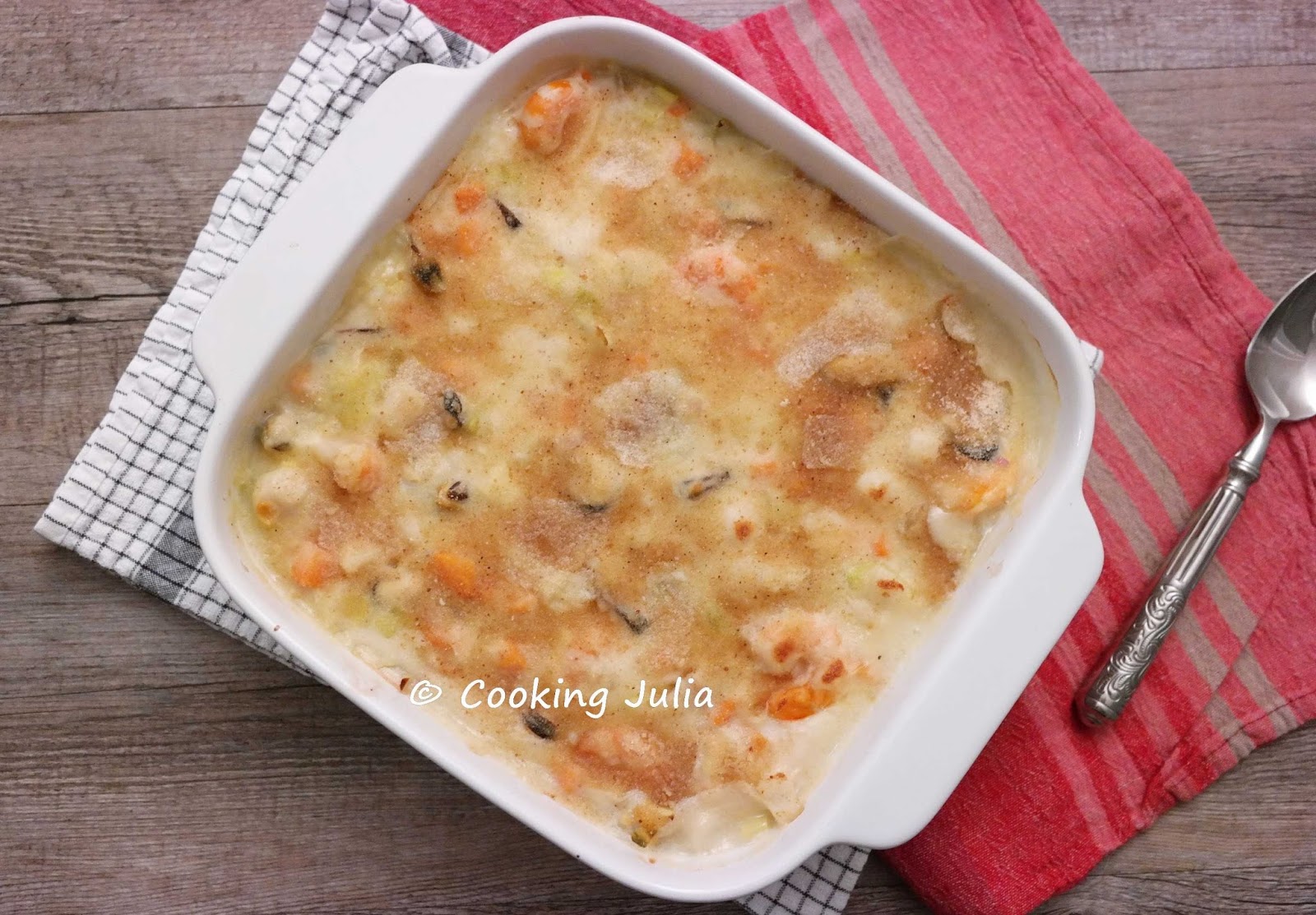 COOKING JULIA GRATIN DE FRUITS DE MER