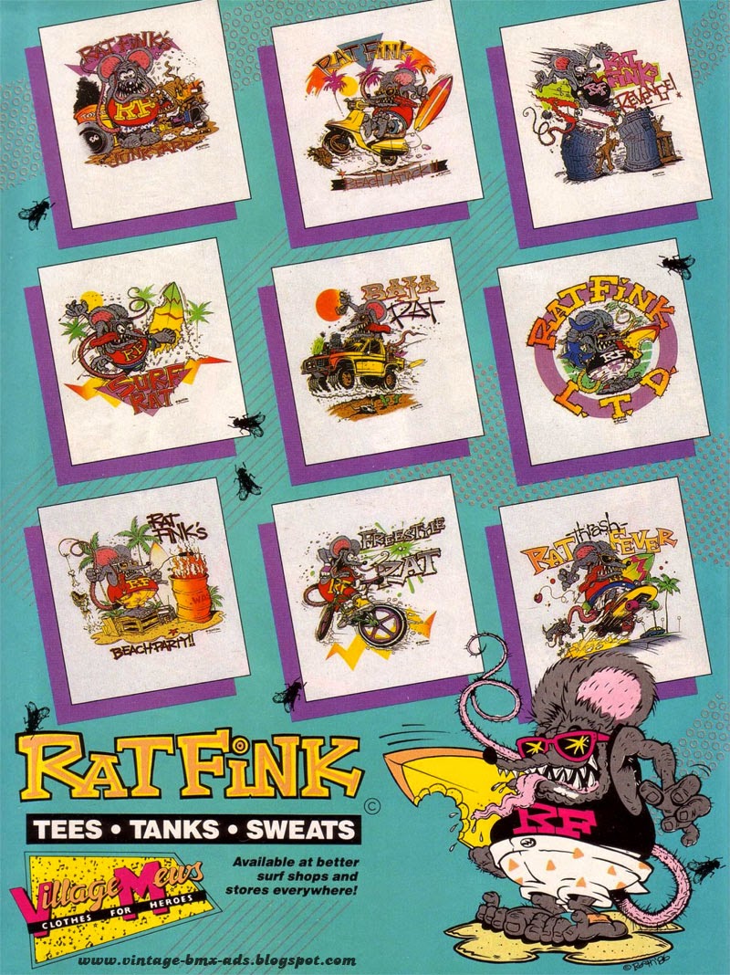 Vintage BMX Ads RAT FINK Tees • Tanks • Sweats