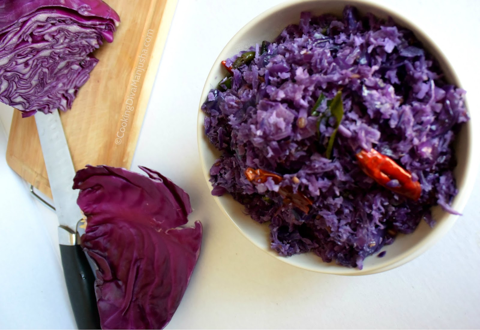 Purple cabbage thoran recipe Kerala styleRed cabbage recipe