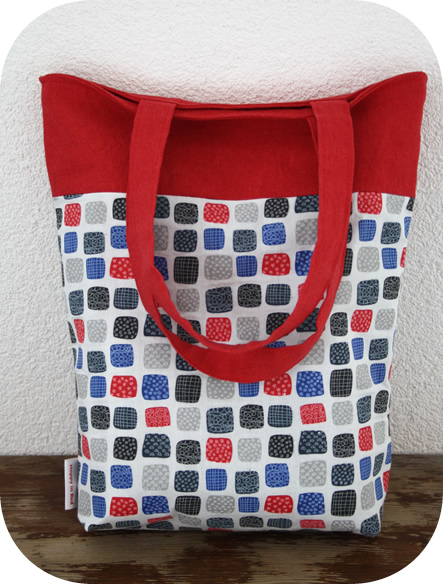 Reversible 2 Coloured Tote by Esther ~ Happy in Red