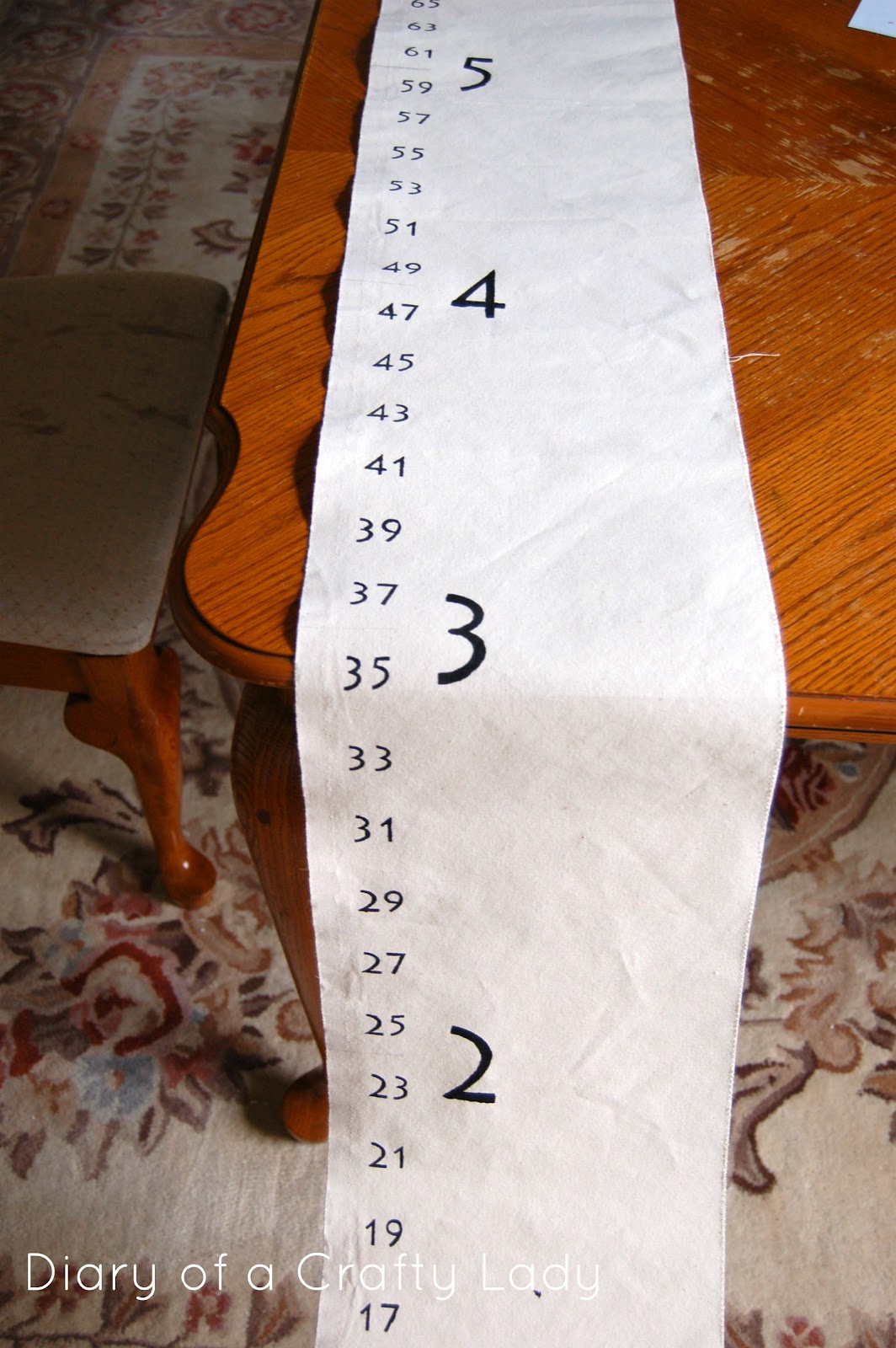 Diary of a Crafty Lady DIY Canvas Growth Chart