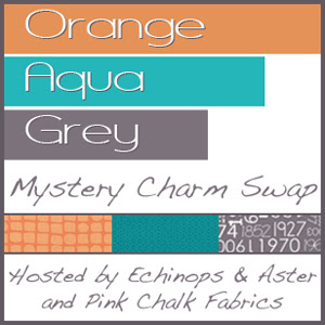 Orange, Aqua, Grey Charm Swap