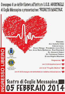 CONSEGNA DEFIBRILLATORE ALL'ISTITUTO AGOSTINELLI