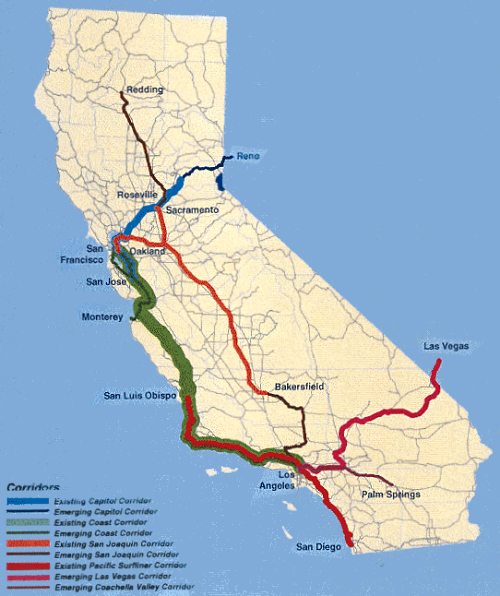 california railroad map