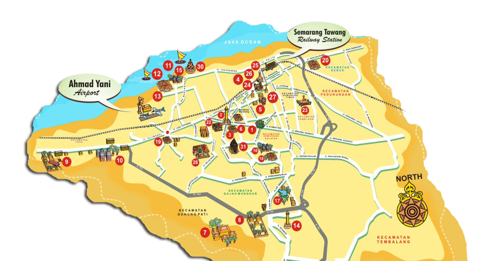 Peta Destinasi Wisata Kota Bitung