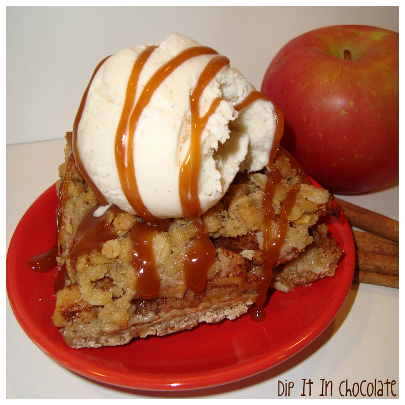 Caramel Apple Oatmeal Crisp Dip it in Chocolate