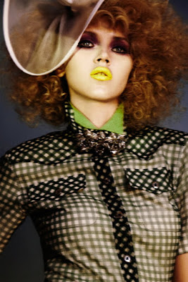 yellow green lipstick, anna ilynstka model, fashion and beauty photographer nyc