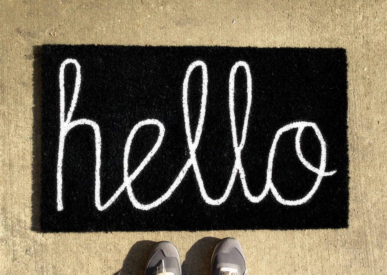 DIY "hello" Doormat