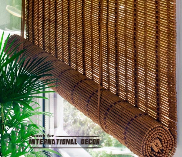 Bamboo curtains for window coverings