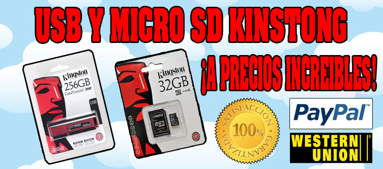 ¡USB y Micro SD Kingston a Precios Increibles!