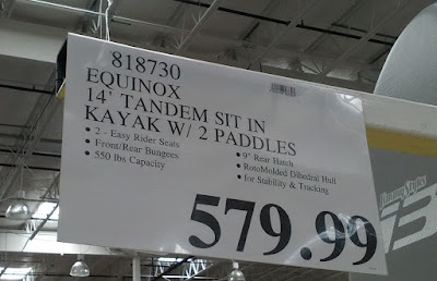 Deal for the Equinox 14' Tandem Kayak at Costco