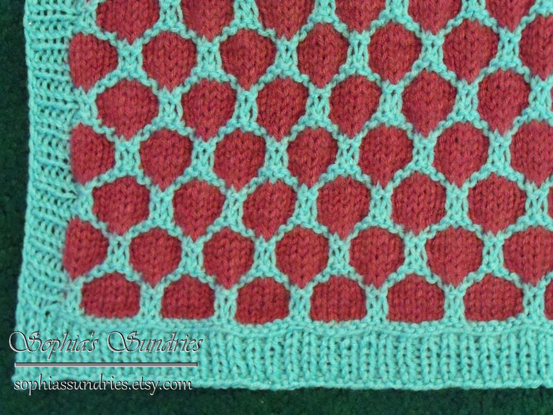 Knitting: Honeycomb Stroller Blanket for South Africa Sophias Sundries