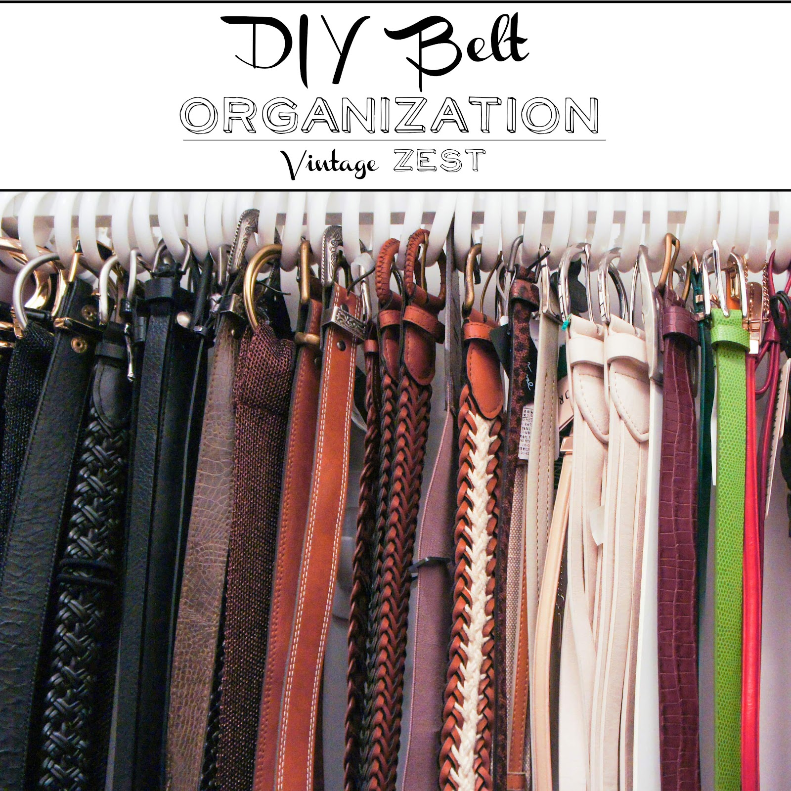 DIY Belt Organization (on a budget!) on Diane's Vintage Zest