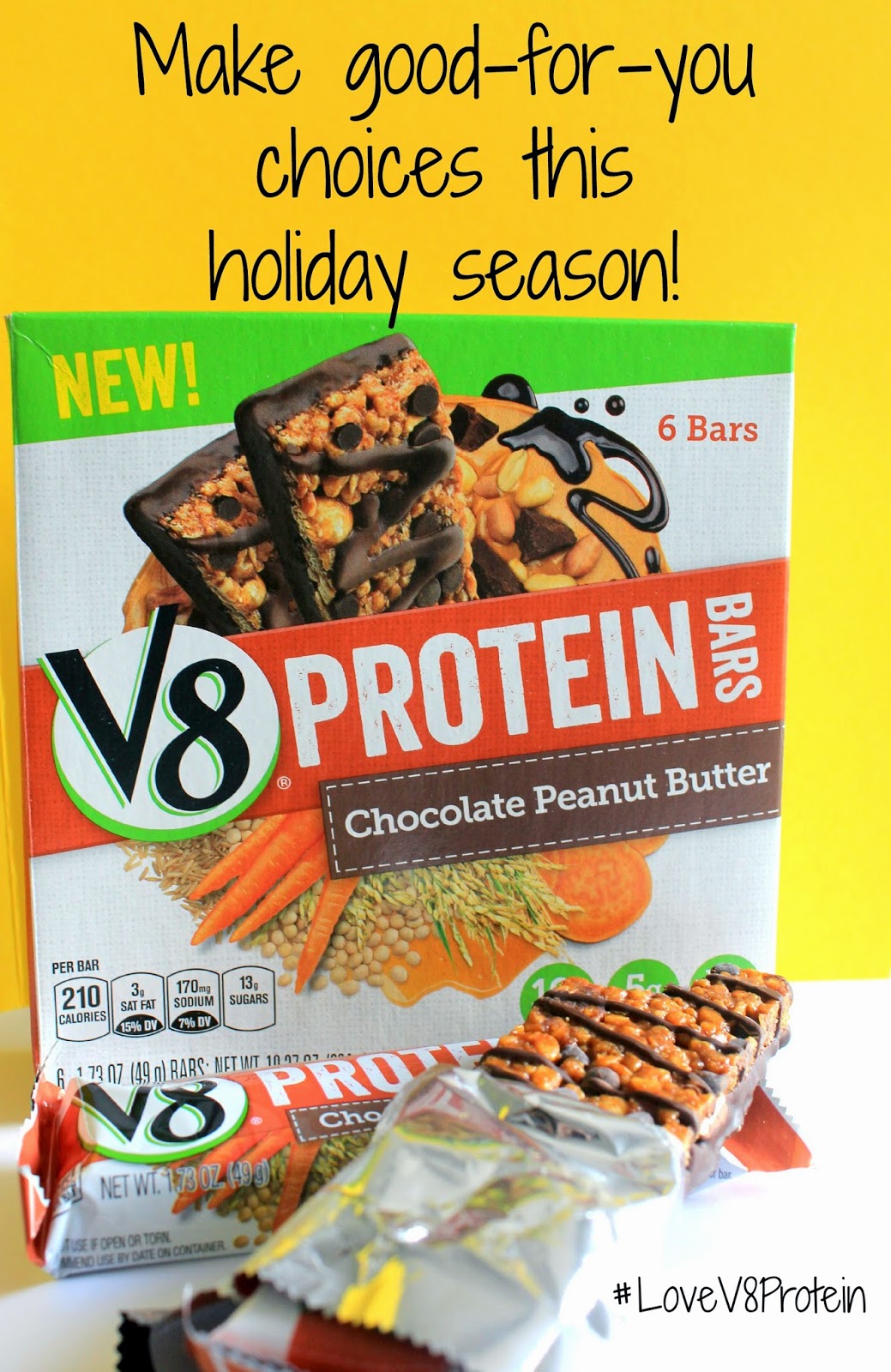 Make good-for-you choices this holiday season with the new Campbell's V8 Protein shakes and bars! #LoveV8Protein #ad